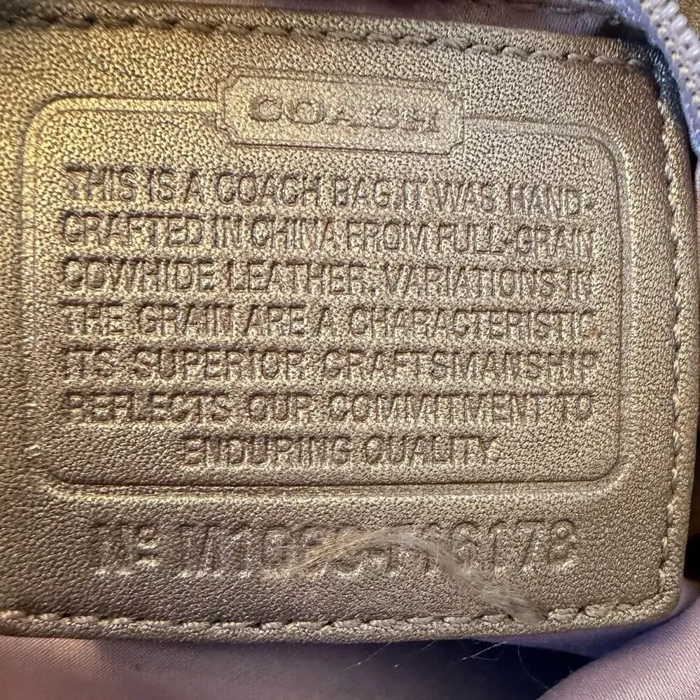 Coach metallic leather